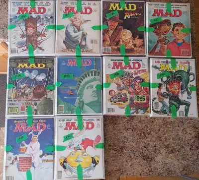 $3 Each!! Mad Magazine complete run from 1980-1992. Good/Very Good- Fine Plus Condition. All magazin...