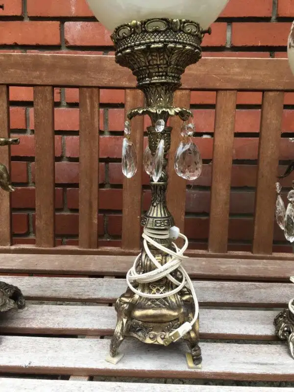 Set 3 Lampes Vintage Antique Baroque Table Lamps in Indoor Lighting & Fans in City of Montréal - Image 8