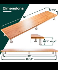 The Original Bamboo Dual Monitor Stand (As Seen On PBS) - 42 Inc