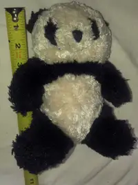 Black & White Panda Soft Plush Stuffed Animal Toy Velcro Pocket