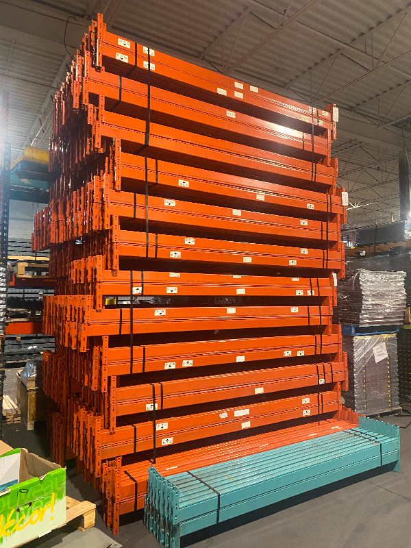 Used storage rack 10’ tall x 30” deep with 9’ long x 4” beams in Industrial Shelving & Racking in Mississauga / Peel Region - Image 2
