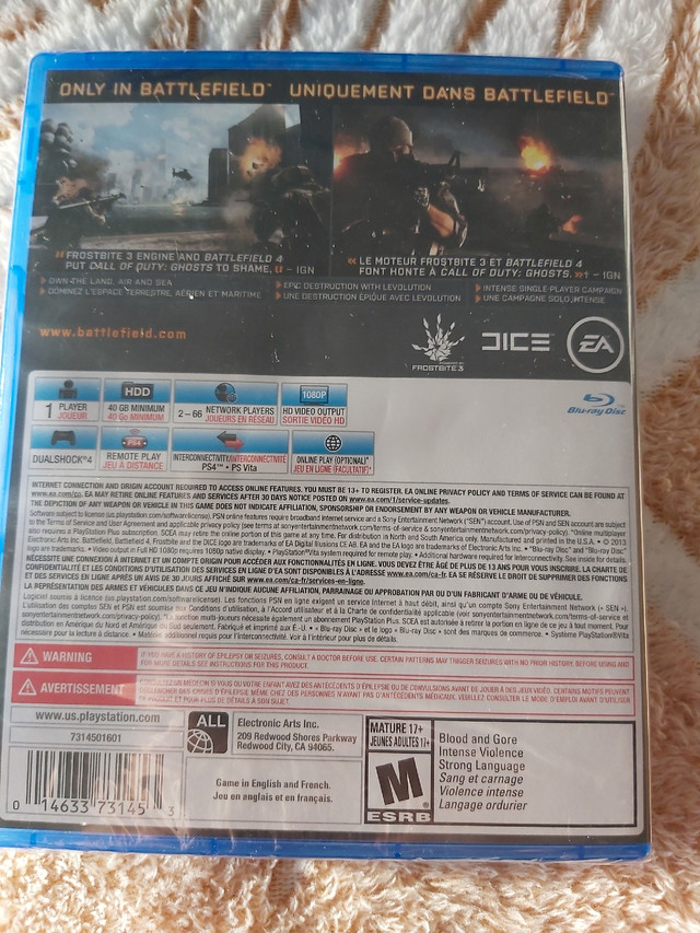 Ps4 BATTLEFIELD 4 brand new  in Sony Playstation 4 in Dartmouth - Image 2