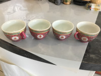 Chinese porcelain Cups with Wan Shou Wu Jiang - decorations