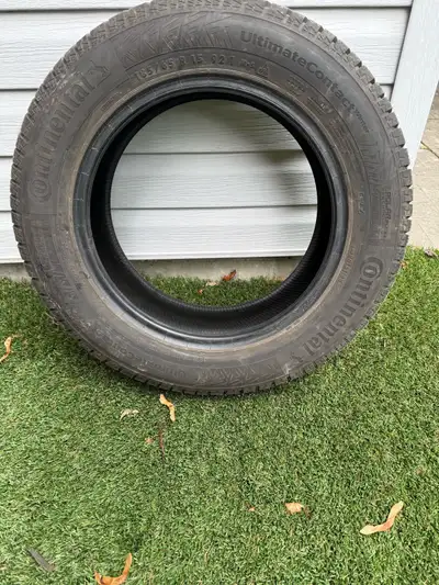 Set of 4 Continental Ultimate Contact winter tires 185 65 R15 Used two seasons on an ultra low milea...