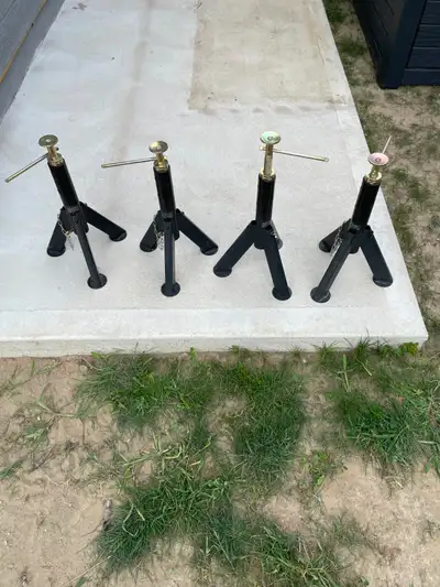 PEAKTOW Lot de 4 crics stabilisateurs télescopiques pour remorque RV.