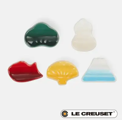 Brand new in box Le Creuset Lucky Motif Stoneware Chopstick Rests Set of 5. From Japan. $80 firm. Pi...