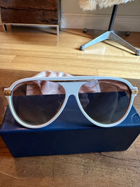 NEW IN BOX LOUIS VUITTON BLACKWOOD SUNGLASSES LV WHITE GOLD