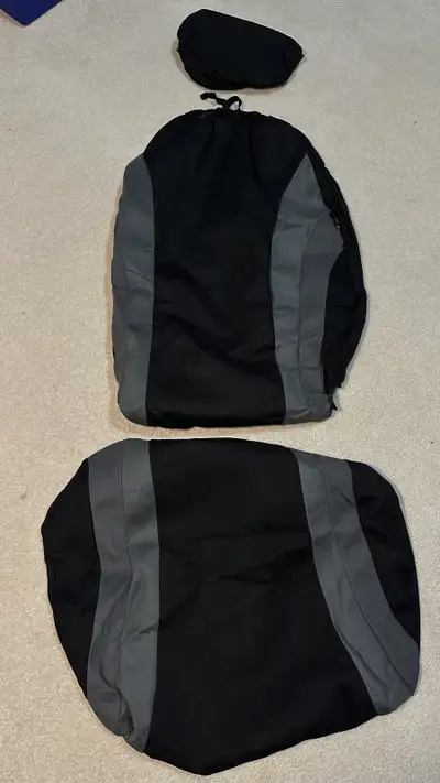 New car seat covers: One for front seat and full back seat, View more