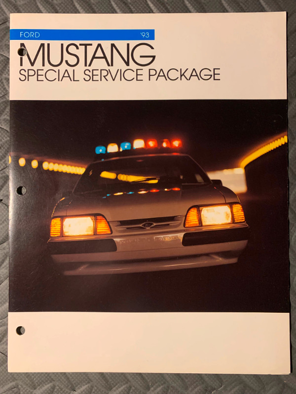 Original 1993 Ford Mustang Special Service Package Brochure in Arts & Collectibles in Mississauga / Peel Region