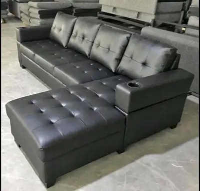 Selling Fast New Leather Sectional Sofa Spacious Reversible Home, View more