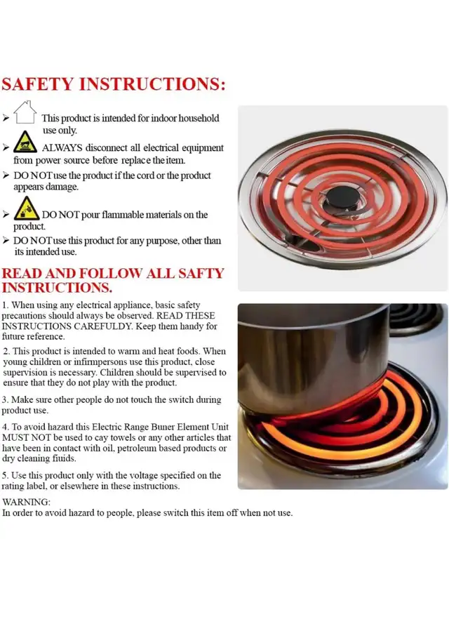 4-Piece Electric Stove Burner Element Set MP21YA & MP15YA in Stoves, Ovens & Ranges in Mississauga / Peel Region - Image 6