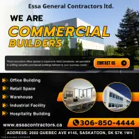 We are Commercial Builders in Saskatoon-Construction Services