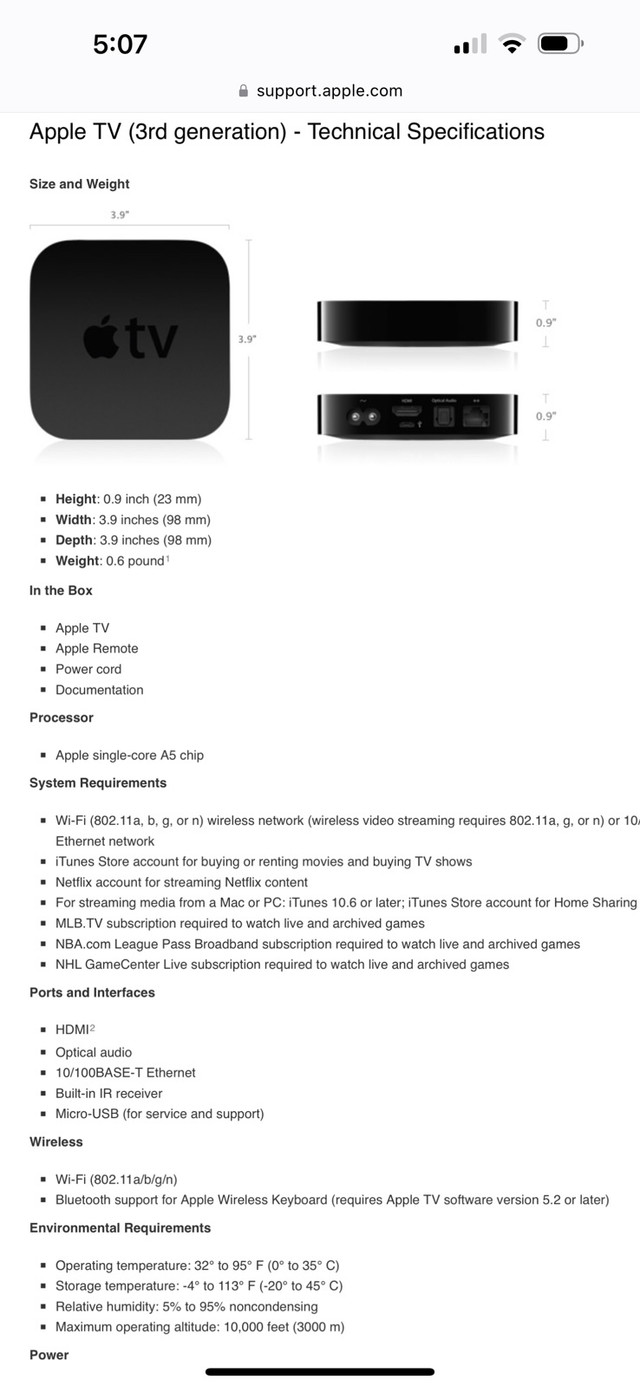 Apple TV 3rd Generation in Video & TV Accessories in London - Image 4