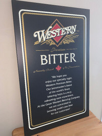 Vintage Western Bitter bar beer sign Mint condition