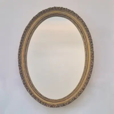 Vintage oval decorative wall mirror, View more