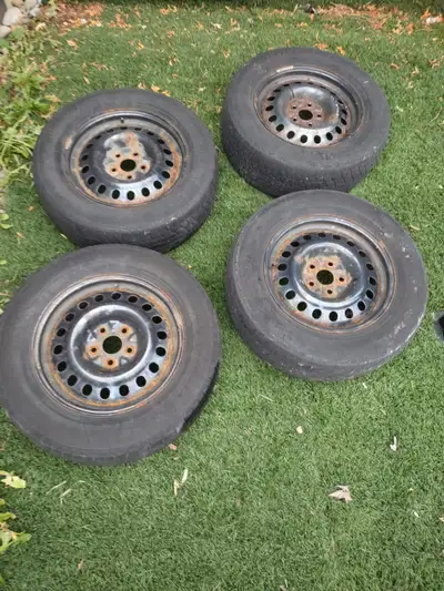 4 of Steel Rims 17", 5x120mm or 5x4.72" for 235/60R17 and 235/65R17, tires free. you can use them fo...