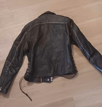 XS Leather Biker Jacket