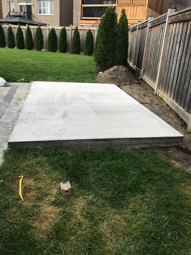 Concrete base and garden shed installation  in Outdoor Tools & Storage in City of Toronto