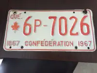 1967 confédération plaque