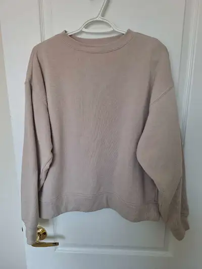 NWOT Ardene Organic Cotton Nude Beige Sweatshirt Oversi, View more