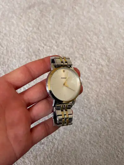 Fossil two-tone men's stainless steel watch, View more