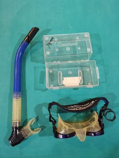 Scuba goggles and snorkel, View more