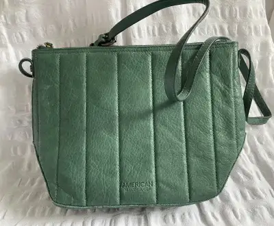 American Leather Green Shoulder Purse *Like new, View more