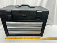 Plastic Black 3 Drawer Tools Chest With Some Tools