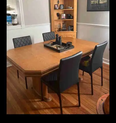 4 black dining room chairs, View more