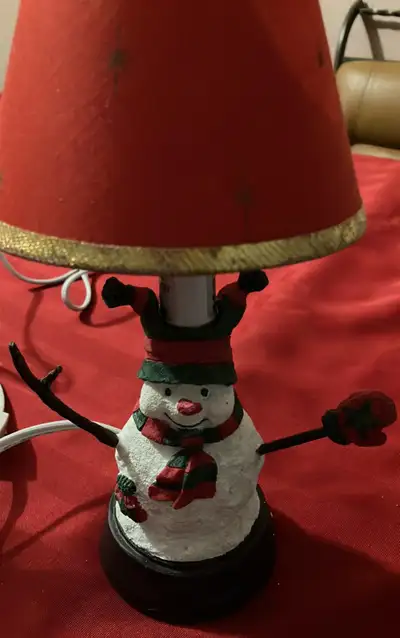 Snowman Lamp with Shade - 7 Inches, View more