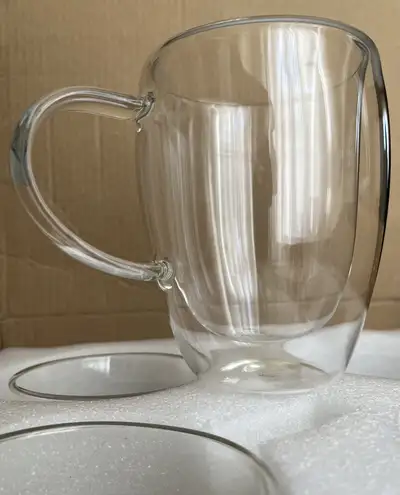  Glass Coffee Mugs 350ml - New in Box, View more