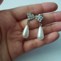 Classic Vintage Jewel Dangle Pearl Earring