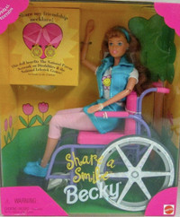 Rare Vintage Barbie 's friend in wheelchair.Also Mtl pickup