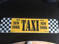 New York Taxi Novelty License Plate-Albert Elovitz Made In Usa