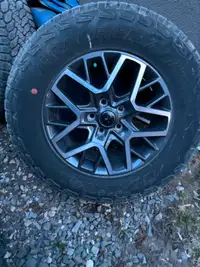 Like new tire and wheel set up for 2024 Jeep Wrangler Sahara