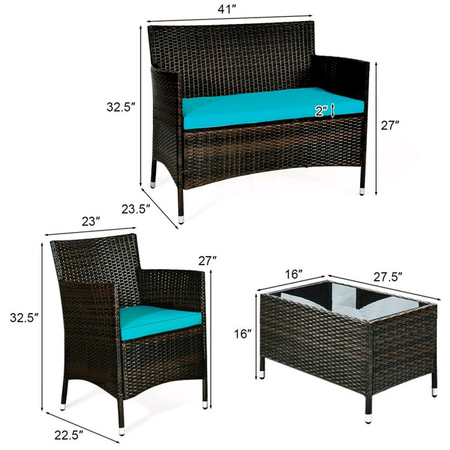 4 piece Patio Set in Patio & Garden Furniture in Mississauga / Peel Region - Image 2