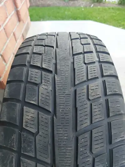 Yokohama tires, older but good condition with a lot of tread left. No cracking. One tire has some we...