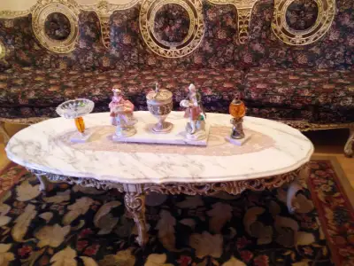 Antique Marble Coffee Table, View more