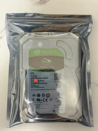 Seagate Barracuda 6TB HDD - SATA 6 Gb/s 5400 RPM 256MB Cach, View more