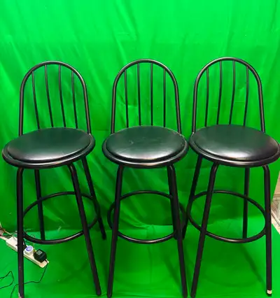 Three Leather Bar Stool Covers with Backs, View more