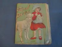 FOND PETS-1926 CHILDRENS LINEN BOOK-SAALFIELD PUBLISHING-VINTAGE