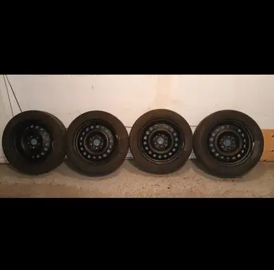 4 used Steele rims came off 2014 Chevrolet Malibu , just cleaned up and painted with rust reformer p...