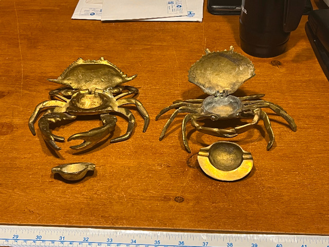 Crab Metal Sculpture Solid Brass Metal FROM $75 TO $115 dans Art et objets de collection  à Longueuil/Rive Sud - Image 4