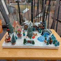 Christmas Village Center Piece With Tree Farm - 15" x 10" - $50