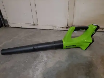 I'm selling a used Greenworks battery powered leaf blower and grass trimmer combo, perfect for keepi...