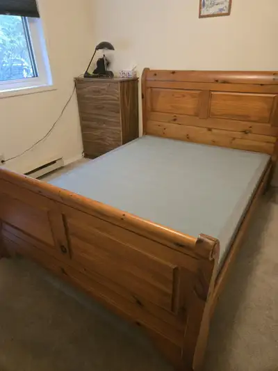 Queen size box spring and frame, View more