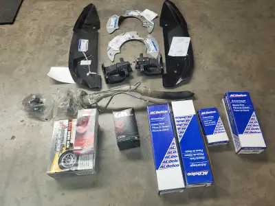 Thes parts are all new with exception to the calipers and fuel spout. I have front end parts,rear br...