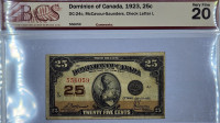 Dominion of Canada 25 cents 1923 Shinplaster – BCS VF20