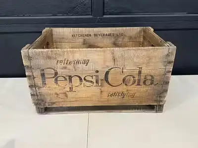 Vintage Pepsi-Cola Wooden Bottle Crate, View more
