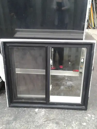 USED 39 5/8" w X 33 5/8"h VINYL SLIDER WINDOW, View more